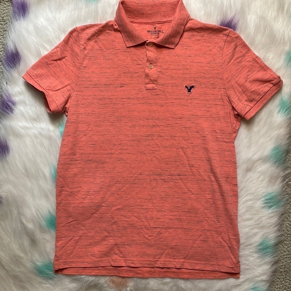 AMERICAN Eagle Mens Short Sleeve Classic Fit Polo Shirt‎